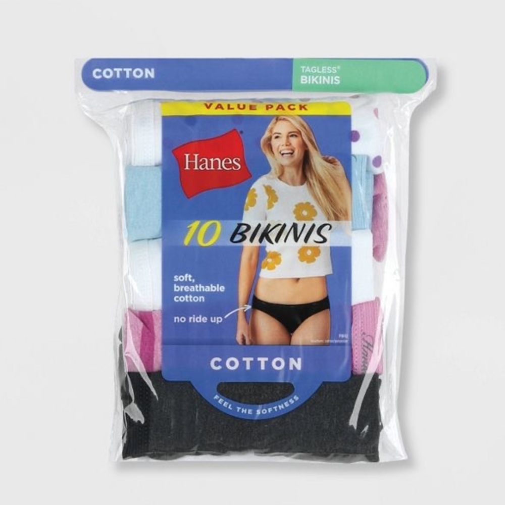 Hanes Women's Cotton Bikini 10pk